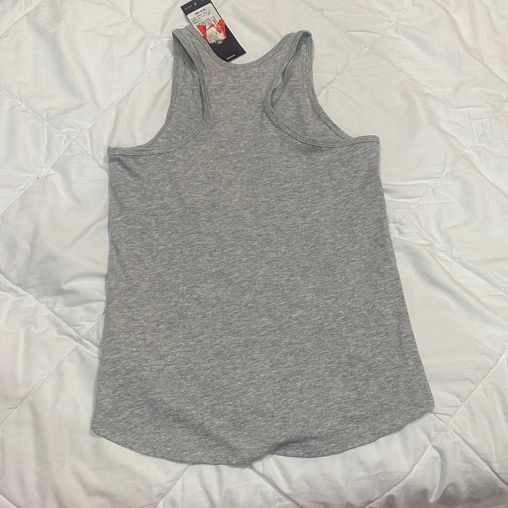 NEW Adidas Heather Gray Tank with Mint Logo size 7/8 - Picture 5 of 5